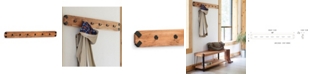 Alaterre Furniture Ryegate Natural Live Edge Solid Wood With Metal Wall Coat Hook